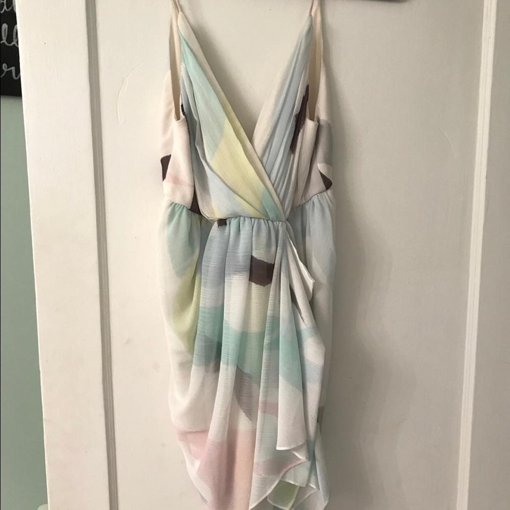 alice + olivia Isadora Wrap Top Trapeze Dress